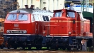 215 086-0 und 260 109-4 am 10.3.2018 bei der Wochenendruhe in Linz.