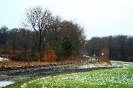 Landschaft mit Gleis in Bindweide, Betriebsmittelpunkt der Westerwaldbahn. (26.01.2019).