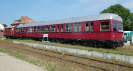 Großraumdieseltriebwagen GDT 0518 (95 80 0301 511-1 D-TEL) MaK, Kiel 1959) am 5.9.2021 als 'Heide Express' bei der Ankunft in Bleckede.